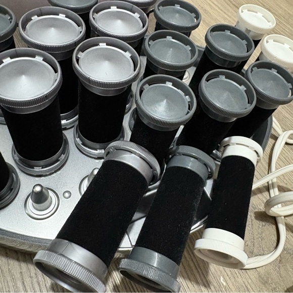 Remington KF20i 20 Black Velvet Hot Rollers 3 Sizes 18 Clips Tested Works - Picture 7 of 12